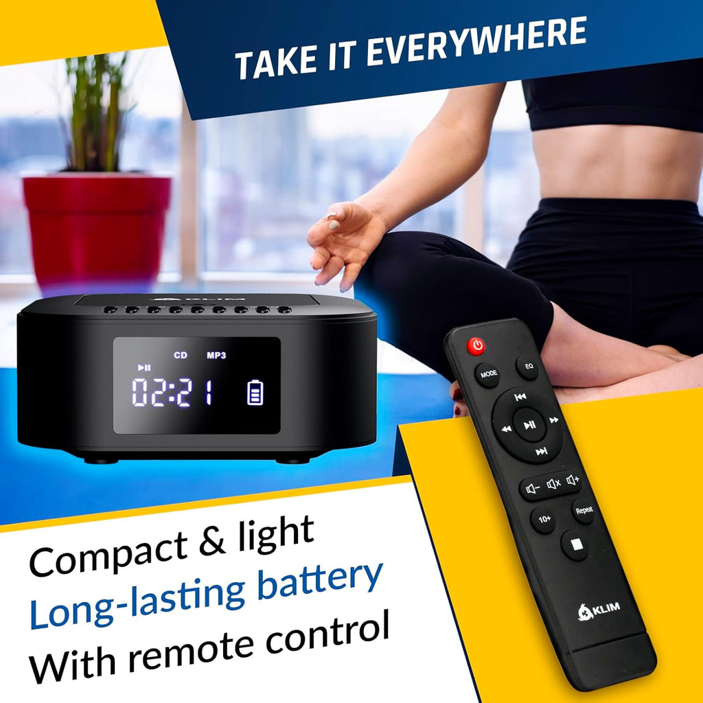 Boombox E1 - CD Player Portable Audio System + Extra BASS with Subwoofer + FM Ra