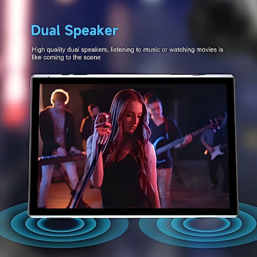 10 Inch Tablet, Google Android 14 Tablet, Quad-Core Processor Tableta Computer with 32GB ROM 6GB RAM 8MP Camera Wifi BT 10.1 in HD Display, 6000Mah Long Battery Life Tablet.