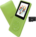 MP3 Player 32GB with Speaker Earphone Portable Mini Green Music Player Support Voice Recorder E-Book 1.8 Inch HD Screen Support up to 128GB