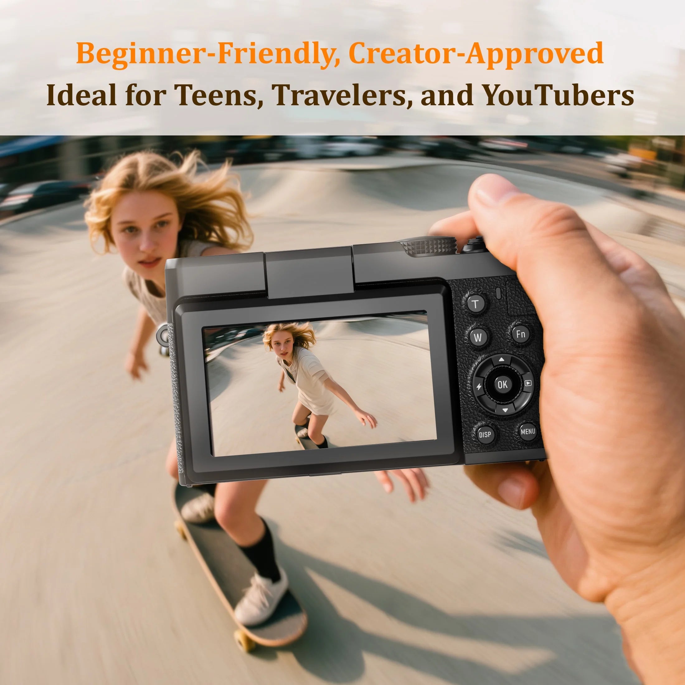 Digital Camera 4K 56MP Cameras for Photography for Youtube with 32GB SD Card