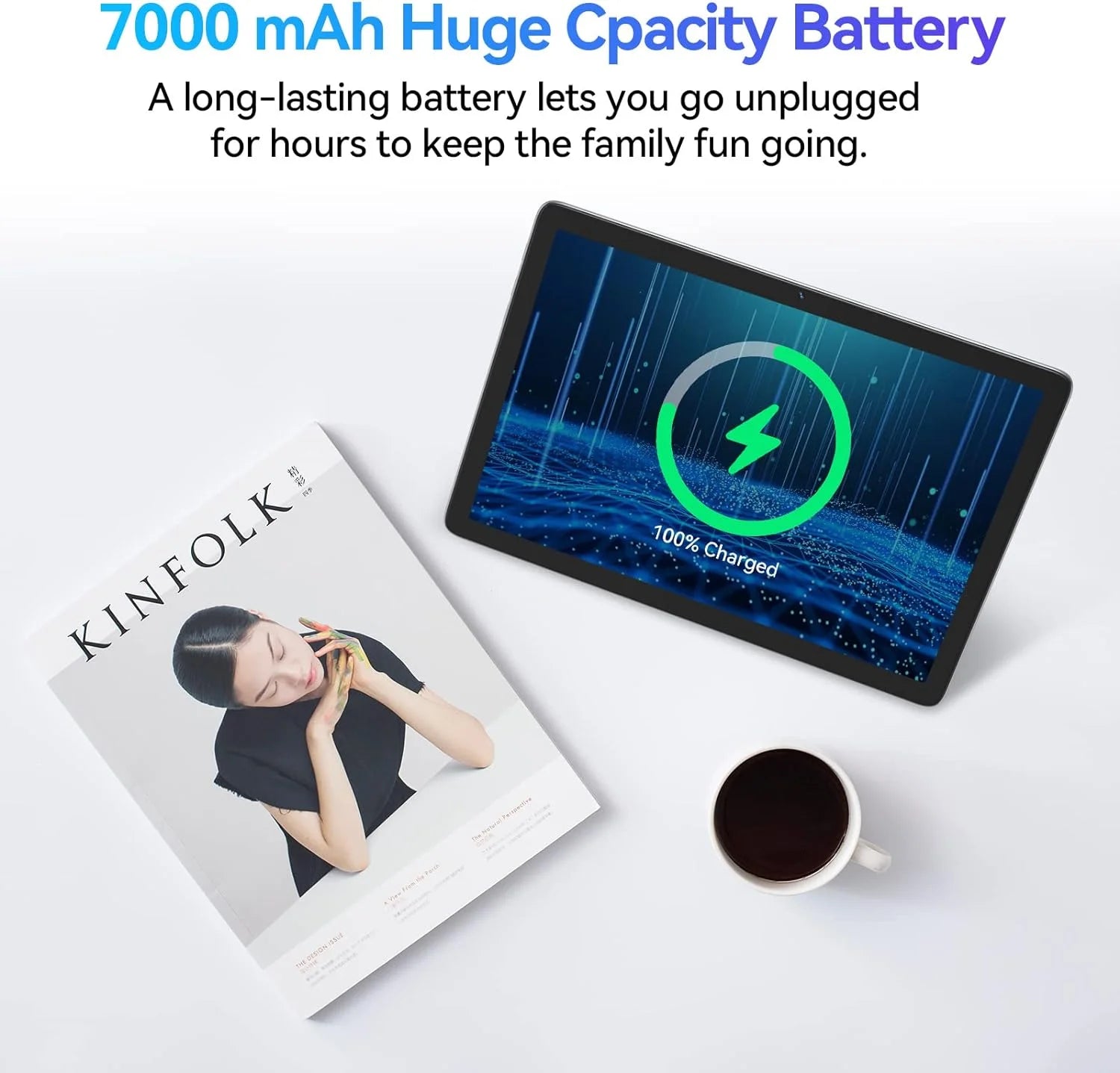 Tablet Android 14 Tablet,10 Inch Android Tablet with Keyboard,5G Wifi Tablet,128Gb ROM+16GB RAM (8+8Virtual) +1TB TF Expand,Octa-Core Processor,13Mp+8Mp Camera,Bluetooth,Gps,Fhd Display,2 in 1 Tablet