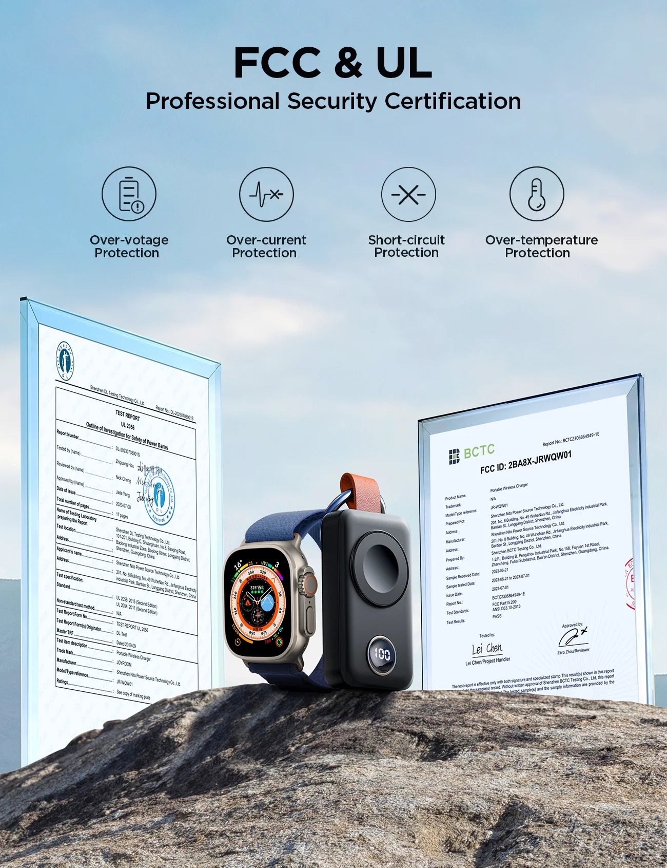 Portable Charger for Apple Watch, 2000Mah Magnetic Wireless Fast Charger Power Bank Keychain, Compatible for Iwatch Series 11/10/9/8/7/6/5/Se/4/3/2/Ultra, Black