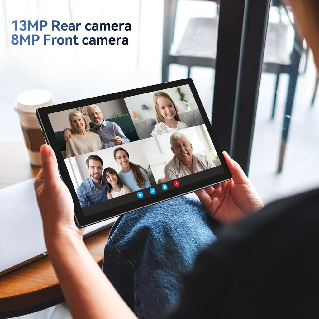 Tablet Android 14 Tablet,10 Inch Android Tablet with Keyboard,5G Wifi Tablet,128Gb ROM+16GB RAM (8+8Virtual) +1TB TF Expand,Octa-Core Processor,13Mp+8Mp Camera,Bluetooth,Gps,Fhd Display,2 in 1 Tablet