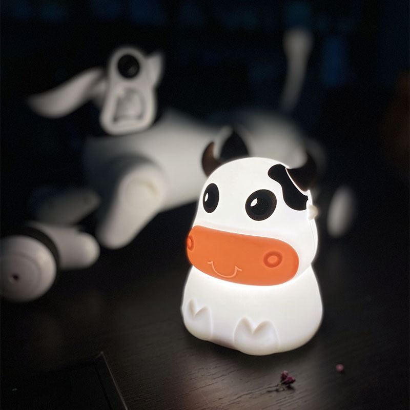 Creative COW Silicone Colorful Bluetooth Speaker Small Night Lamp