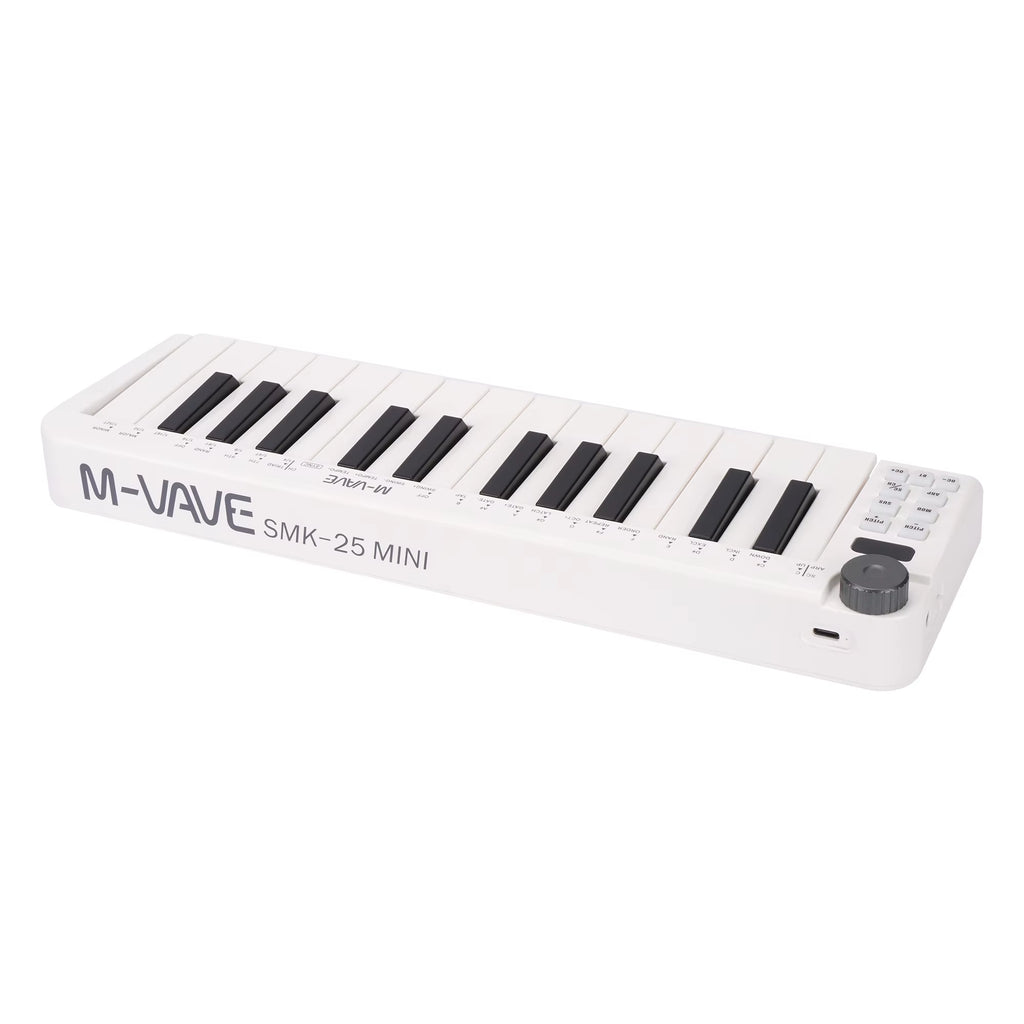 Smk-25Mini MIDI Keyboard Rechargeable 25-Key MIDI Control Keyboard Instrument Mini Portable USB Keyboard MIDI Controller