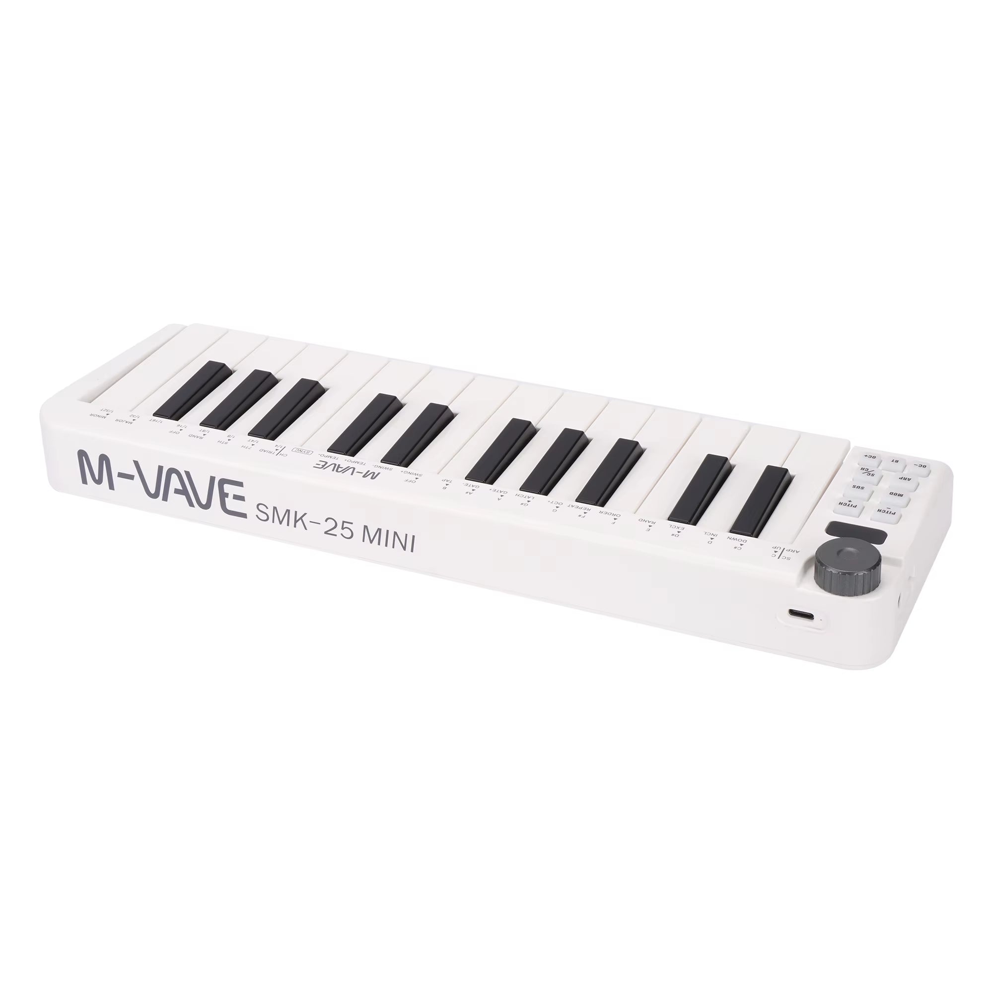 Smk-25Mini MIDI Keyboard Rechargeable 25-Key MIDI Control Keyboard Instrument Mini Portable USB Keyboard MIDI Controller