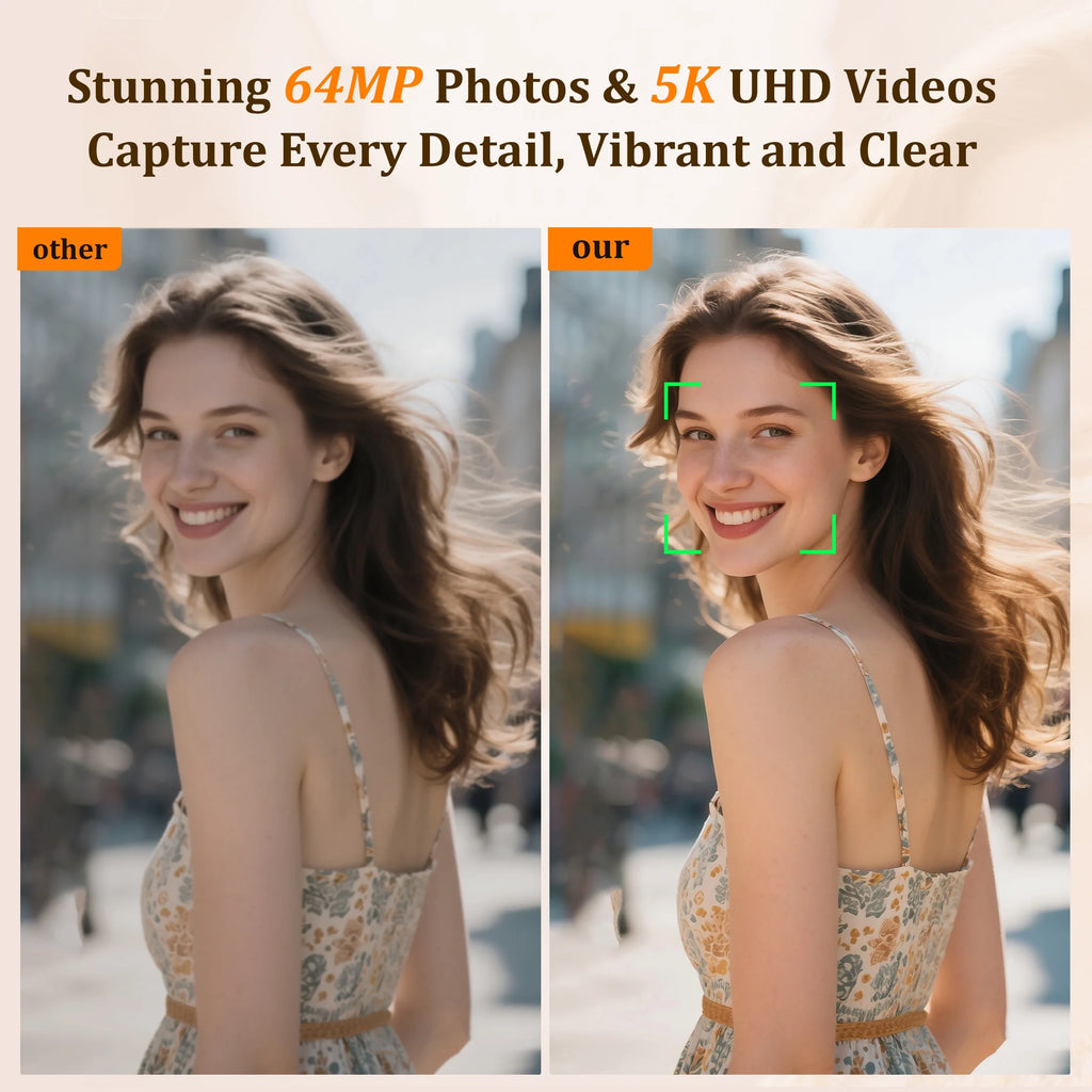 Digital Camera 4K 56MP Cameras for Photography for Youtube with 32GB SD Card