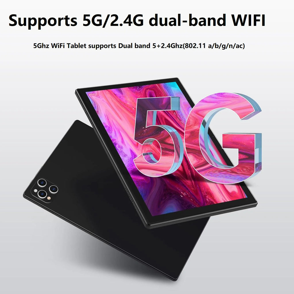 Tablet Android 14 Tablet,10 Inch Android Tablet with Keyboard,5G Wifi Tablet,128Gb ROM+16GB RAM (8+8Virtual) +1TB TF Expand,Octa-Core Processor,13Mp+8Mp Camera,Bluetooth,Gps,Fhd Display,2 in 1 Tablet