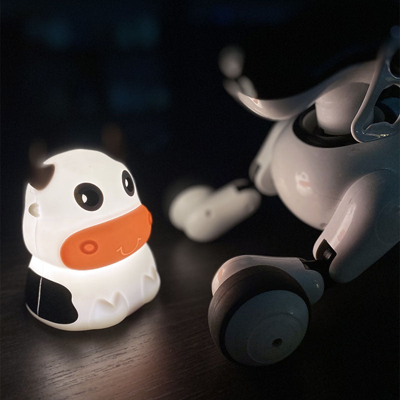 Creative COW Silicone Colorful Bluetooth Speaker Small Night Lamp