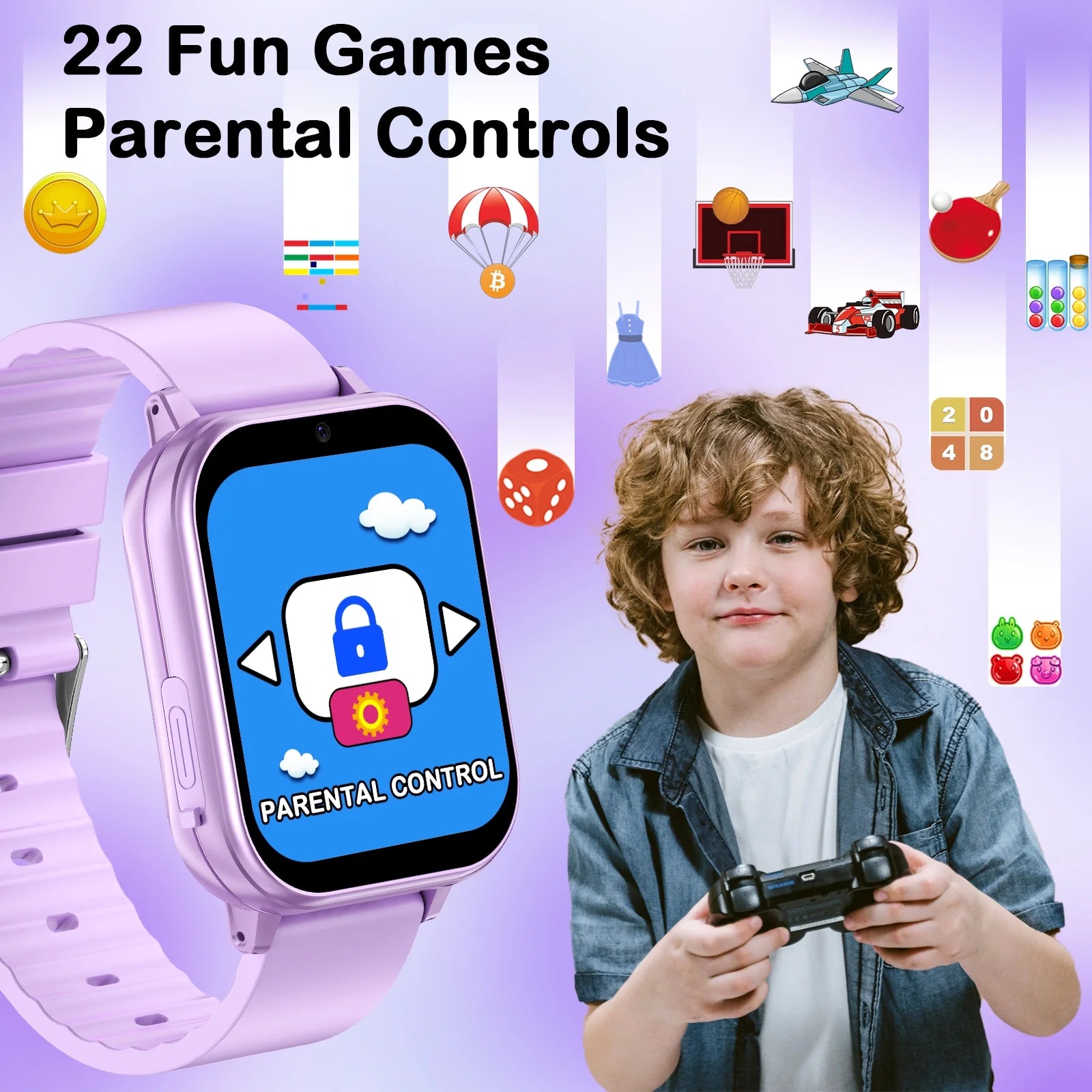 Smart Watch for Kids Toys Smartwatches for Boys and Girls with 22 Games HD Camera Video Music Player Pedometer Study Cards Audiostory Habit Tracking Gift for 4-14 Ys