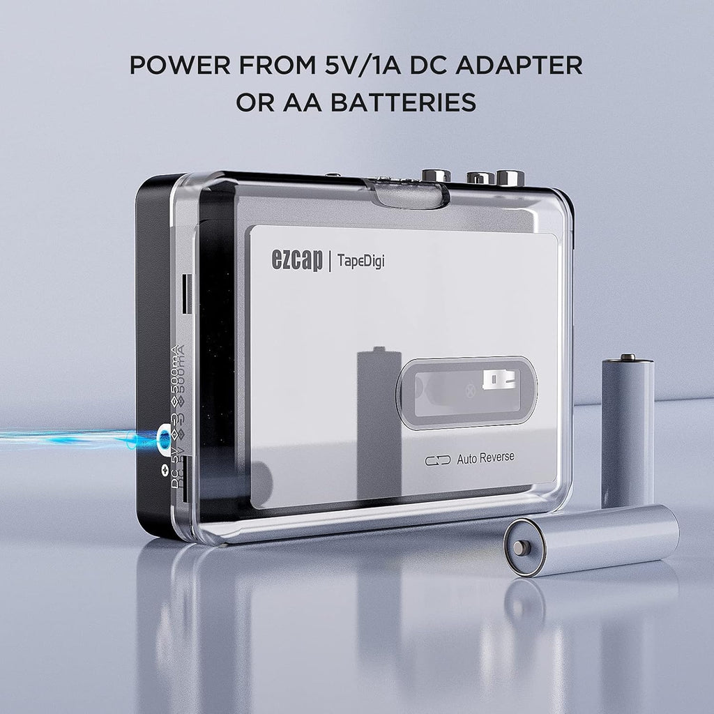 Cassette to MP3 Converter, Digital Cassette Player Converts Tape to MP3 into USB Flash Drive, No PC Required No Bluetooth