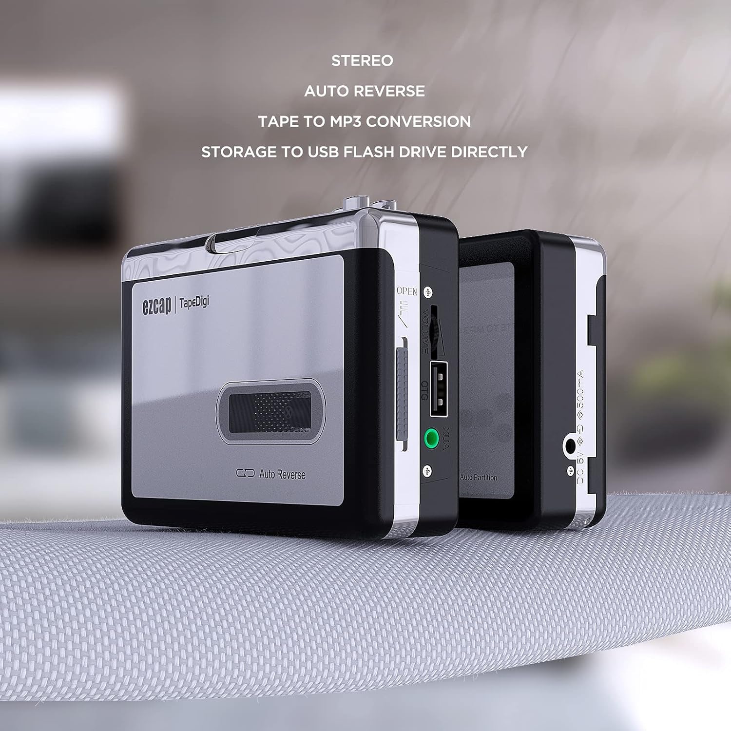 Cassette to MP3 Converter, Digital Cassette Player Converts Tape to MP3 into USB Flash Drive, No PC Required No Bluetooth