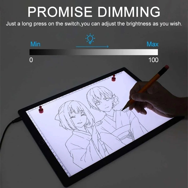 A4 Light Board Portable Tracing Light Box Magnetic Drawing Board Light Drawing Board Light Box for Tracing Sketch Pad