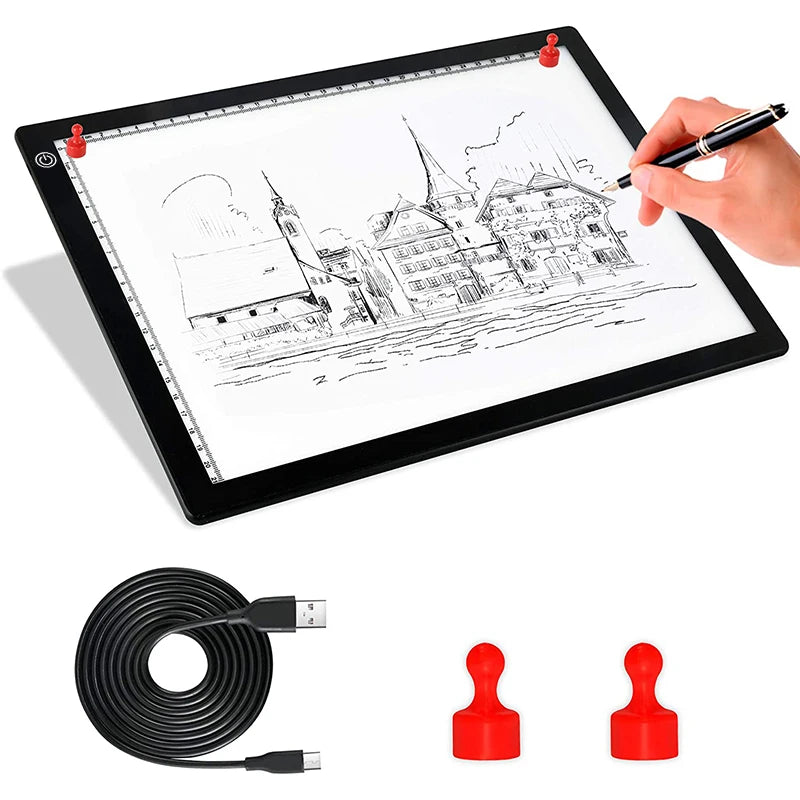 A4 Light Board Portable Tracing Light Box Magnetic Drawing Board Light Drawing Board Light Box for Tracing Sketch Pad