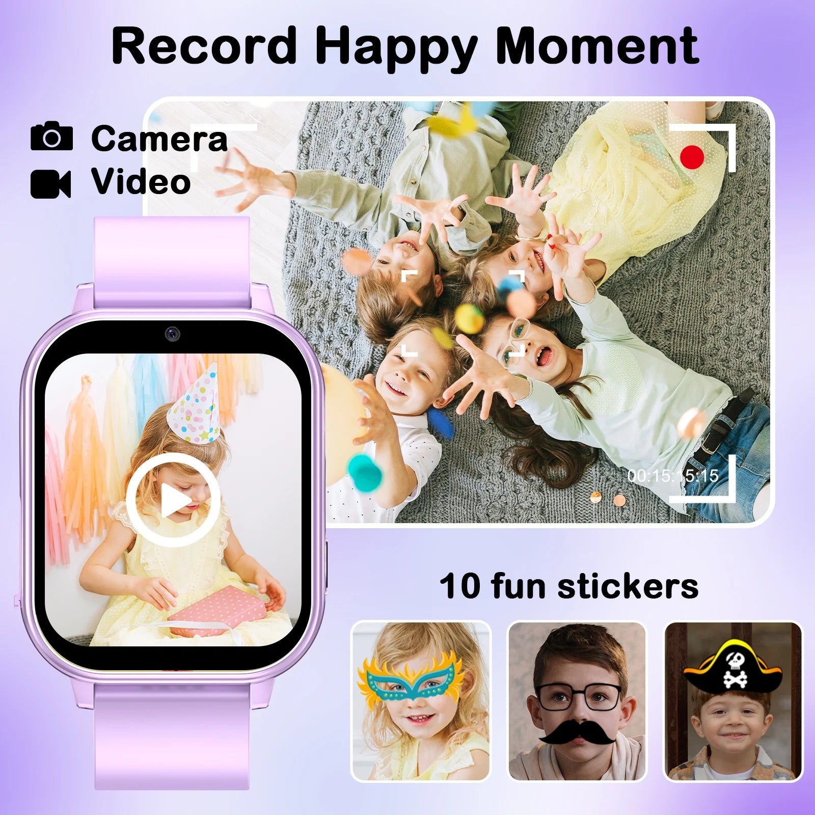 Smart Watch for Kids Toys Smartwatches for Boys and Girls with 22 Games HD Camera Video Music Player Pedometer Study Cards Audiostory Habit Tracking Gift for 4-14 Ys