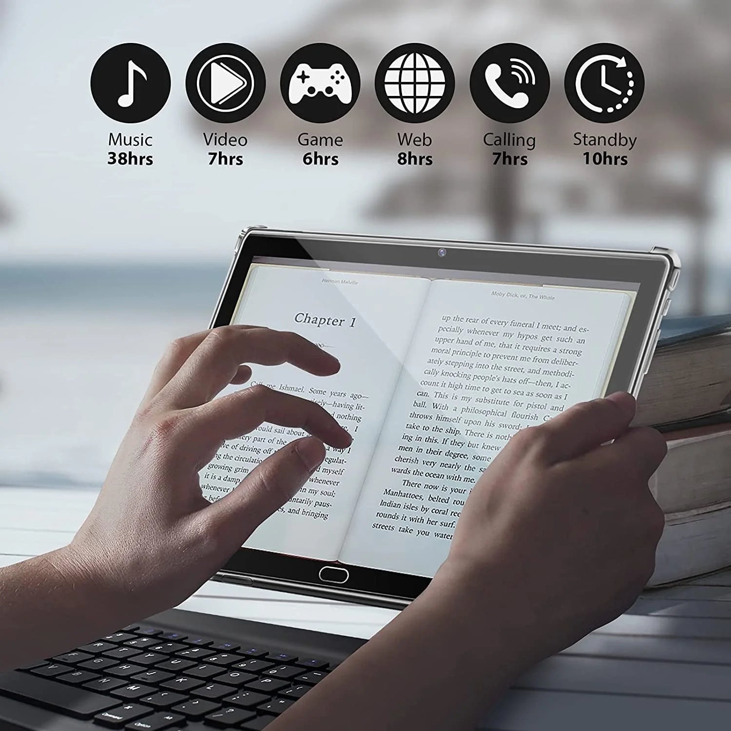 Android 13 Tablet 10 Inch Tablet with Keyboard Wireless Mouse Stylus,4G Phone Tablet